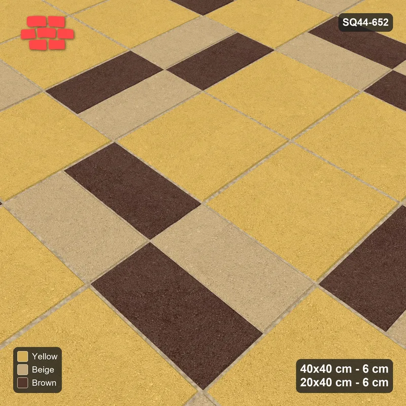 Interlock (Pasco) 40x40 cm · SQ44-652 · Double Pinwheel, Alternating Planks, Radial, 320 cm · Side view Interlock (Pasco) 40x40 cm · SQ44-652 · Double Pinwheel, Alternating Planks, Radial, 320 cm · Side view