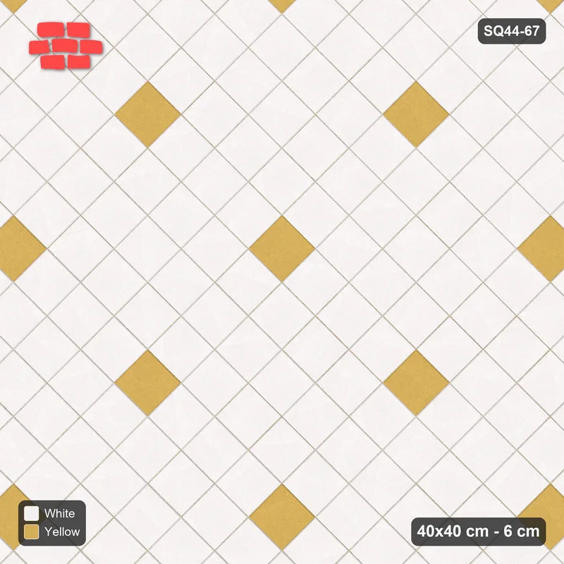 Interlock (Pasco) 40x40 cm · SQ44-67 · Wide Harlequin Diamond Lattice · Top view Interlock (Pasco) 40x40 cm · SQ44-67 · Wide Harlequin Diamond Lattice · Top view