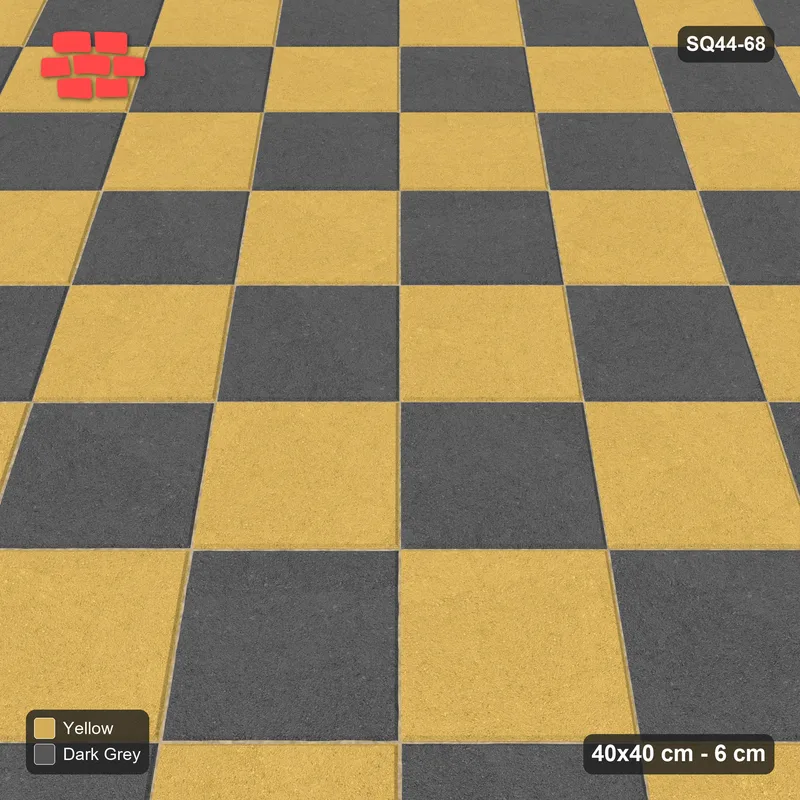 Interlock (Pasco) 40x40 cm · SQ44-68 · Diagonal Checkerboard · Side view Interlock (Pasco) 40x40 cm · SQ44-68 · Diagonal Checkerboard · Side view
