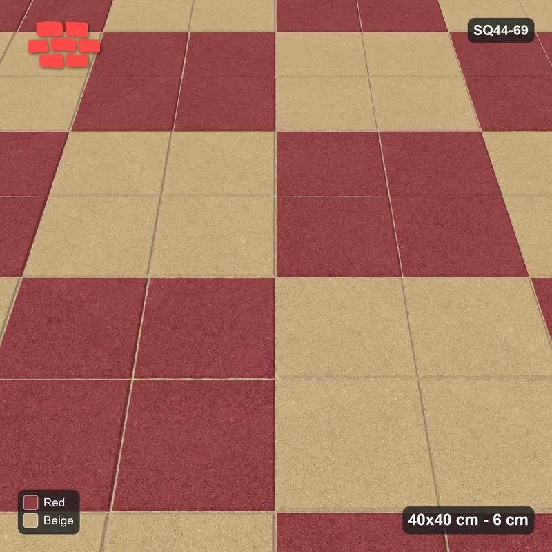 Interlock (Pasco) 40x40 cm · SQ44-69 · Large Diagonal Checker · Side view Interlock (Pasco) 40x40 cm · SQ44-69 · Large Diagonal Checker · Side view