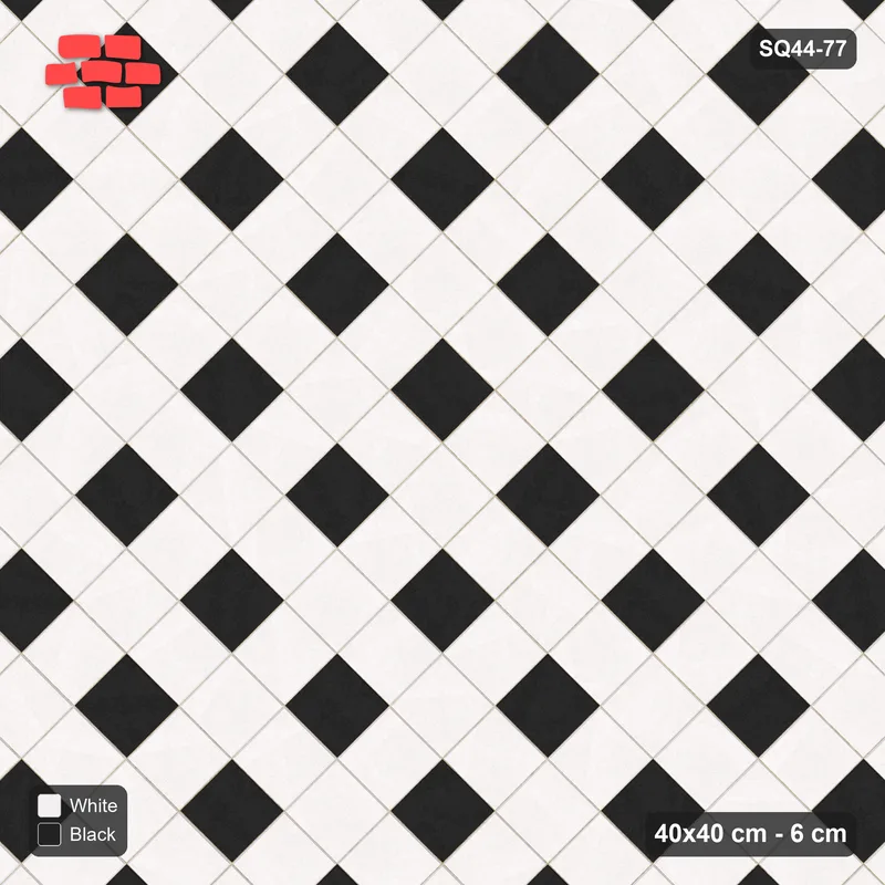 Interlock (Pasco) 40x40 cm · SQ44-77 · Harlequin Diamonds · Top view Interlock (Pasco) 40x40 cm · SQ44-77 · Harlequin Diamonds · Top view