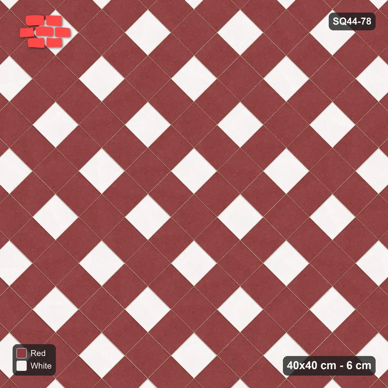 Interlock (Pasco) 40x40 cm · SQ44-78 · Harlequin Diamonds · Top view Interlock (Pasco) 40x40 cm · SQ44-78 · Harlequin Diamonds · Top view