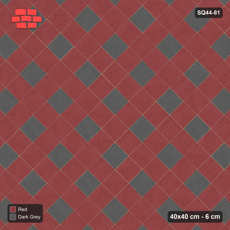 Interlock (Pasco) 40x40 cm · SQ44-81 · Harlequin Diamonds · Top view Interlock (Pasco) 40x40 cm · SQ44-81 · Harlequin Diamonds · Top view