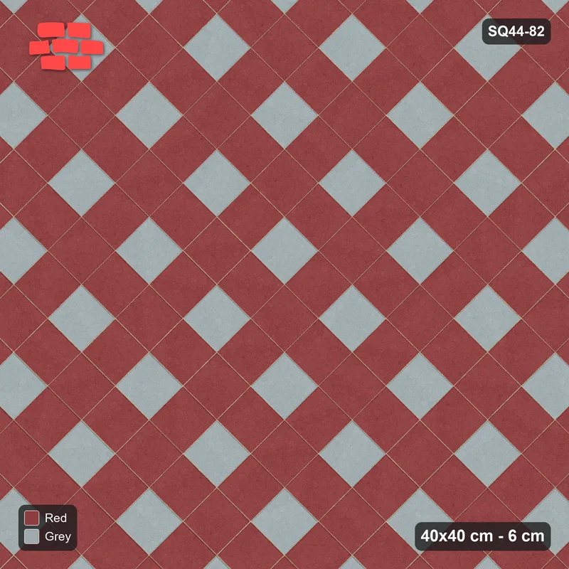 Interlock (Pasco) 40x40 cm · SQ44-82 · Harlequin Diamonds · Top view Interlock (Pasco) 40x40 cm · SQ44-82 · Harlequin Diamonds · Top view