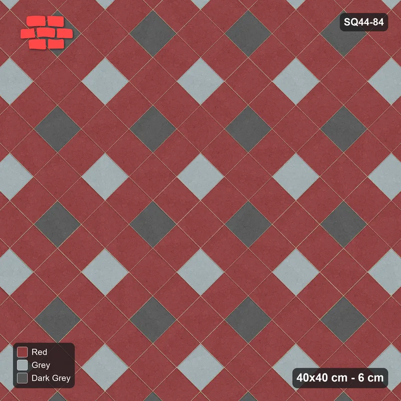 Interlock (Pasco) 40x40 cm · SQ44-84 · Two-Tone Harlequin Diamonds · Top view Interlock (Pasco) 40x40 cm · SQ44-84 · Two-Tone Harlequin Diamonds · Top view