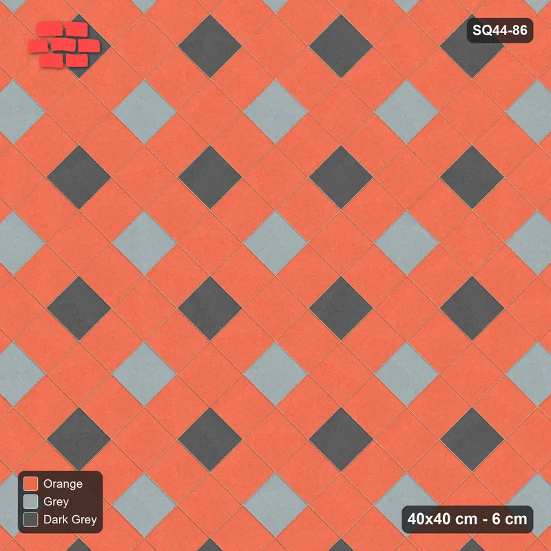 Interlock (Pasco) 40x40 cm · SQ44-86 · Two-Tone Harlequin Diamonds · Top view Interlock (Pasco) 40x40 cm · SQ44-86 · Two-Tone Harlequin Diamonds · Top view