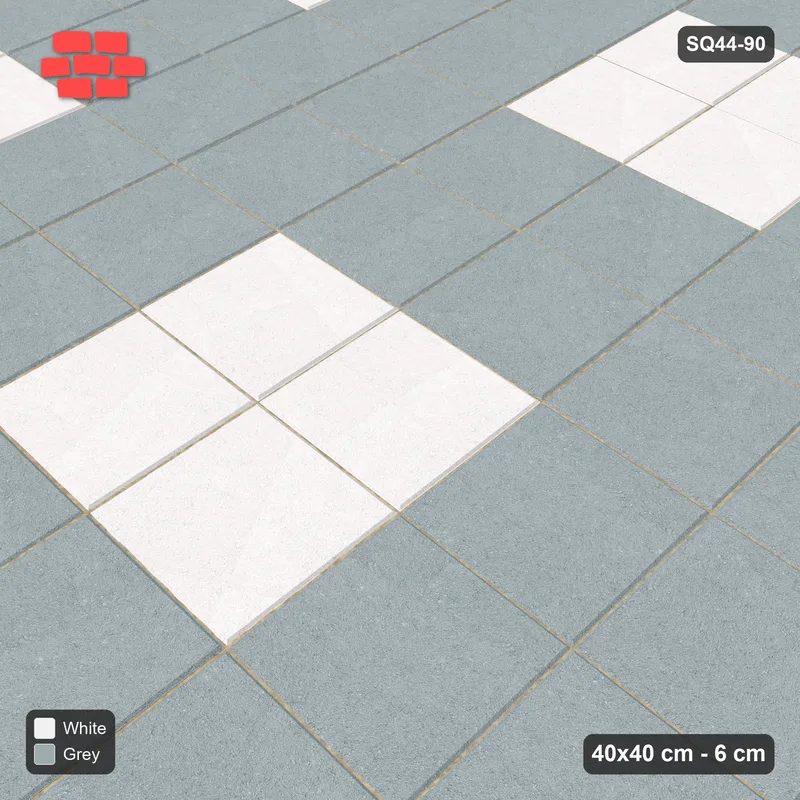Interlock (Pasco) 40x40 cm · SQ44-90 · Small Stepped Diamonds · Side view Interlock (Pasco) 40x40 cm · SQ44-90 · Small Stepped Diamonds · Side view