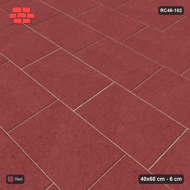 Interlock (Pasco) 40x60 cm · RC46-102 · Running Bond 1/4, Single Tone · Side view Interlock (Pasco) 40x60 cm · RC46-102 · Running Bond 1/4, Single Tone · Side view