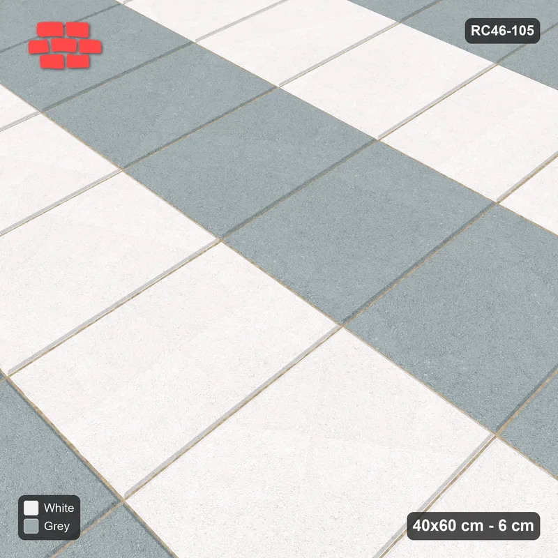Interlock (Pasco) 40x60 cm · RC46-105 · Vertical Stack Bond, Alternating Rows · Side view Interlock (Pasco) 40x60 cm · RC46-105 · Vertical Stack Bond, Alternating Rows · Side view