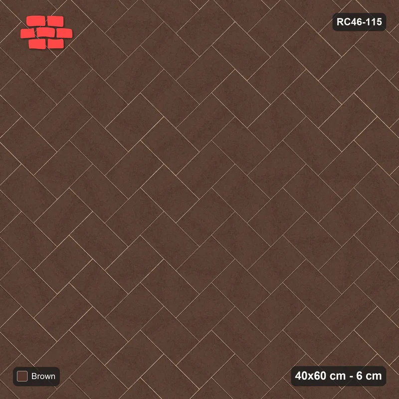 Interlock (Pasco) 40x60 cm · RC46-115 · Stepped Chevron (3:2), Single Tone · Top view Interlock (Pasco) 40x60 cm · RC46-115 · Stepped Chevron (3:2), Single Tone · Top view