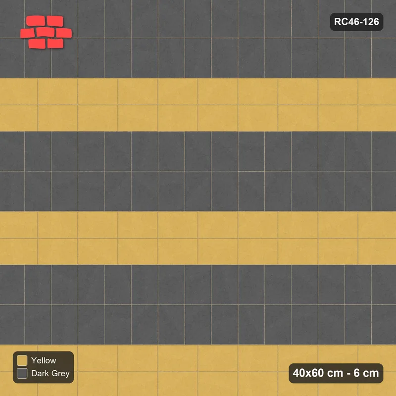 Interlock (Pasco) 40x60 cm · RC46-126 · Stack Courses with Double Soldier · Top view Interlock (Pasco) 40x60 cm · RC46-126 · Stack Courses with Double Soldier · Top view