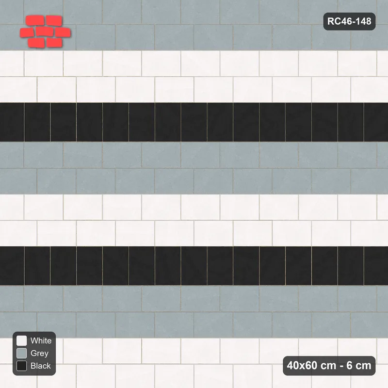 Interlock (Pasco) 40x60 cm · RC46-148 · Double Stretcher Bands · Top view Interlock (Pasco) 40x60 cm · RC46-148 · Double Stretcher Bands · Top view