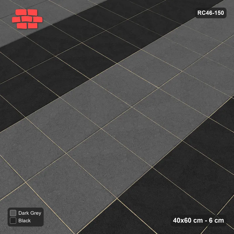 Interlock (Pasco) 40x60 cm · RC46-150 · Stack Bond, Zigzag Bands · Side view Interlock (Pasco) 40x60 cm · RC46-150 · Stack Bond, Zigzag Bands · Side view