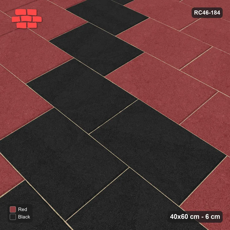 Interlock (Pasco) 40x60 cm · RC46-184 · Running Bond 1/2, Diagonal Steps · Side view Interlock (Pasco) 40x60 cm · RC46-184 · Running Bond 1/2, Diagonal Steps · Side view