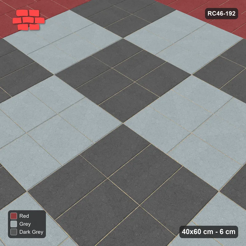 Interlock (Pasco) 40x60 cm · RC46-192 · Double Border with Weave Checker · Side view Interlock (Pasco) 40x60 cm · RC46-192 · Double Border with Weave Checker · Side view