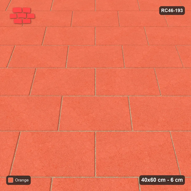 Interlock (Pasco) 40x60 cm · RC46-193 · Diagonal Running Bond, Single Tone · Side view Interlock (Pasco) 40x60 cm · RC46-193 · Diagonal Running Bond, Single Tone · Side view