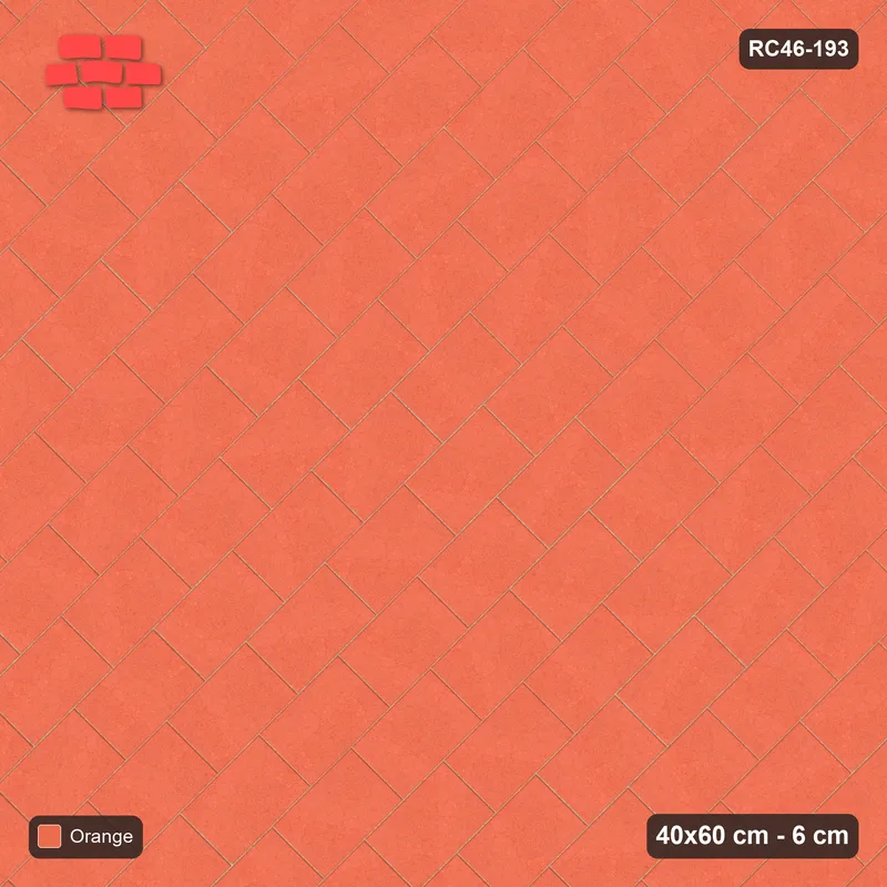 Interlock (Pasco) 40x60 cm · RC46-193 · Diagonal Running Bond, Single Tone · Top view Interlock (Pasco) 40x60 cm · RC46-193 · Diagonal Running Bond, Single Tone · Top view