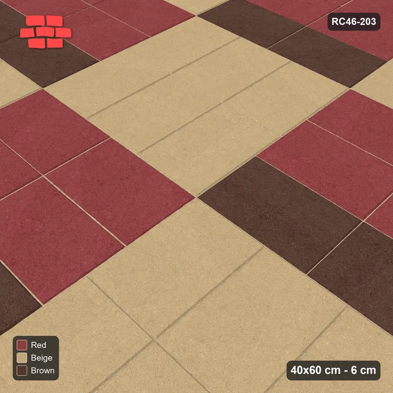 Interlock (Pasco) 40x60 cm · RC46-203 · Basketweave, Weave with Corner Tones · Side view Interlock (Pasco) 40x60 cm · RC46-203 · Basketweave, Weave with Corner Tones · Side view