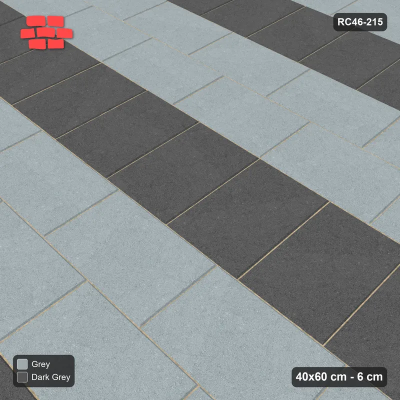 Interlock (Pasco) 40x60 cm · RC46-215 · Stretcher Courses with Soldier Line · Side view Interlock (Pasco) 40x60 cm · RC46-215 · Stretcher Courses with Soldier Line · Side view