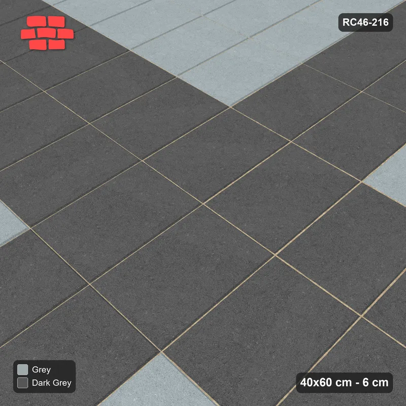 Interlock (Pasco) 40x60 cm · RC46-216 · Vertical Stack Bond, Cross Feature · Side view Interlock (Pasco) 40x60 cm · RC46-216 · Vertical Stack Bond, Cross Feature · Side view