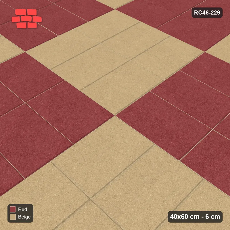 Interlock (Pasco) 40x60 cm · RC46-229 · Panel Checkerboard, Horizontal and Vertical · Side view Interlock (Pasco) 40x60 cm · RC46-229 · Panel Checkerboard, Horizontal and Vertical · Side view