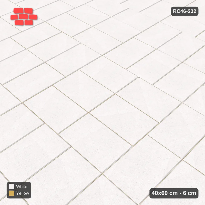 Interlock (Pasco) 40x60 cm · RC46-232 · Basketweave, Single Tone in 25B Kerb Frame · Side view Interlock (Pasco) 40x60 cm · RC46-232 · Basketweave, Single Tone in 25B Kerb Frame · Side view