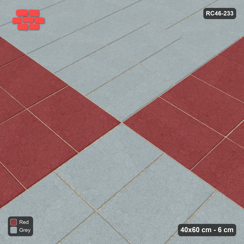 Interlock (Pasco) 40x60 cm · RC46-233 · Basketweave, Checker Blocks 2x2 · Side view Interlock (Pasco) 40x60 cm · RC46-233 · Basketweave, Checker Blocks 2x2 · Side view