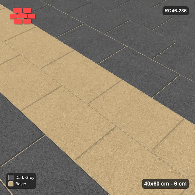 Interlock (Pasco) 40x60 cm · RC46-236 · Running Bond 1/2, Feature Band · Side view Interlock (Pasco) 40x60 cm · RC46-236 · Running Bond 1/2, Feature Band · Side view