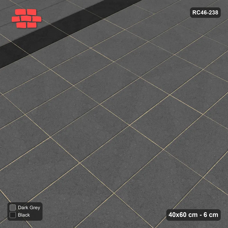 Interlock (Pasco) 40x60 cm · RC46-238 · Vertical Stack Bond, Twin Feature Courses · Side view Interlock (Pasco) 40x60 cm · RC46-238 · Vertical Stack Bond, Twin Feature Courses · Side view
