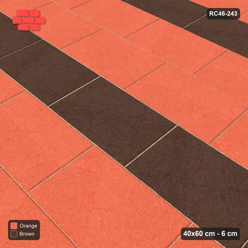 Interlock (Pasco) 40x60 cm · RC46-243 · Running Bond 1/3, Accent Course Every 3rd · Side view Interlock (Pasco) 40x60 cm · RC46-243 · Running Bond 1/3, Accent Course Every 3rd · Side view