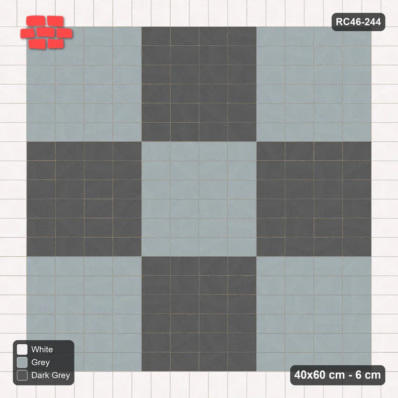 Interlock (Pasco) 40x60 cm · RC46-244 · Grand Border with Large Panels · Top view Interlock (Pasco) 40x60 cm · RC46-244 · Grand Border with Large Panels · Top view