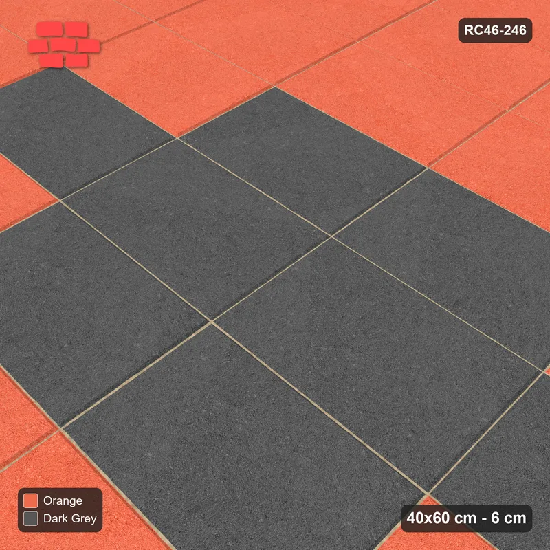 Interlock (Pasco) 40x60 cm · RC46-246 · Stack Bond, Diamond Medallion · Side view Interlock (Pasco) 40x60 cm · RC46-246 · Stack Bond, Diamond Medallion · Side view
