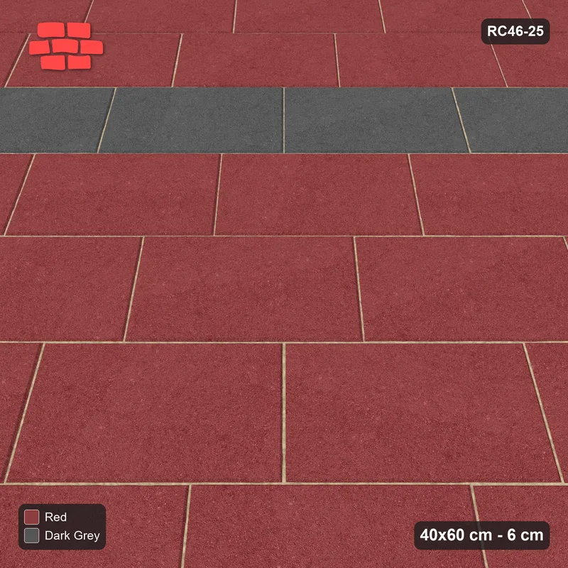 Interlock (Pasco) 40x60 cm · RC46-25 · Third-bond 45 degrees with diagonal stripes · Side view Interlock (Pasco) 40x60 cm · RC46-25 · Third-bond 45 degrees with diagonal stripes · Side view