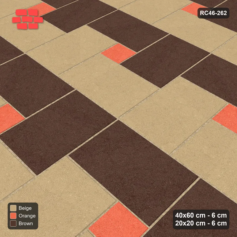 Interlock (Pasco) 40x60 cm · RC46-262 · Pinwheel ACW, Alternating Planks + Kerb - Autumn · Side view Interlock (Pasco) 40x60 cm · RC46-262 · Pinwheel ACW, Alternating Planks + Kerb - Autumn · Side view