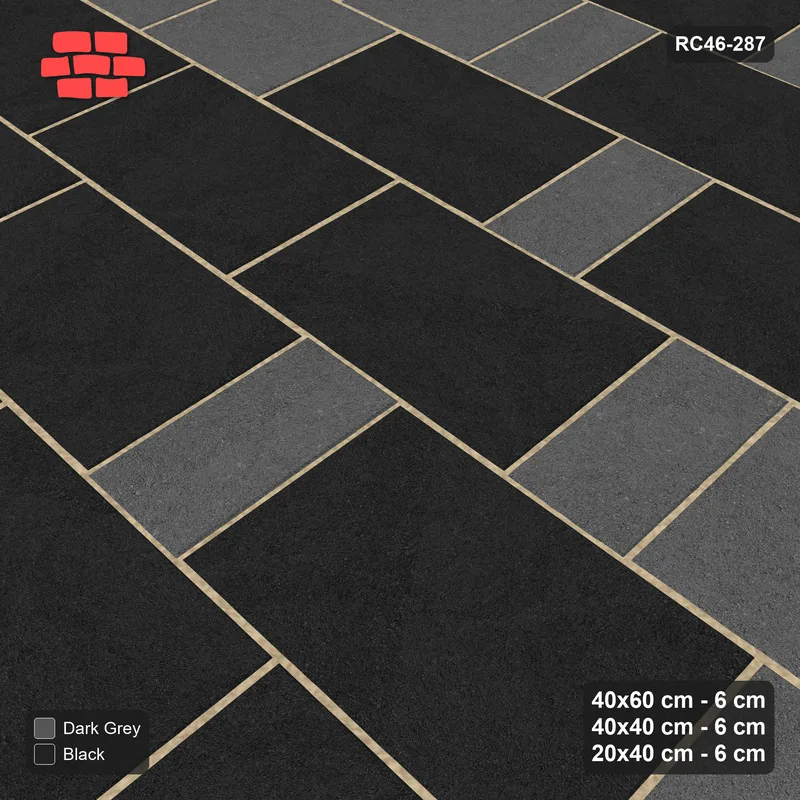 Interlock (Pasco) 40x60 cm · RC46-287 · Roman 40 Course Mix, By Length - Night Sky · Side view Interlock (Pasco) 40x60 cm · RC46-287 · Roman 40 Course Mix, By Length - Night Sky · Side view