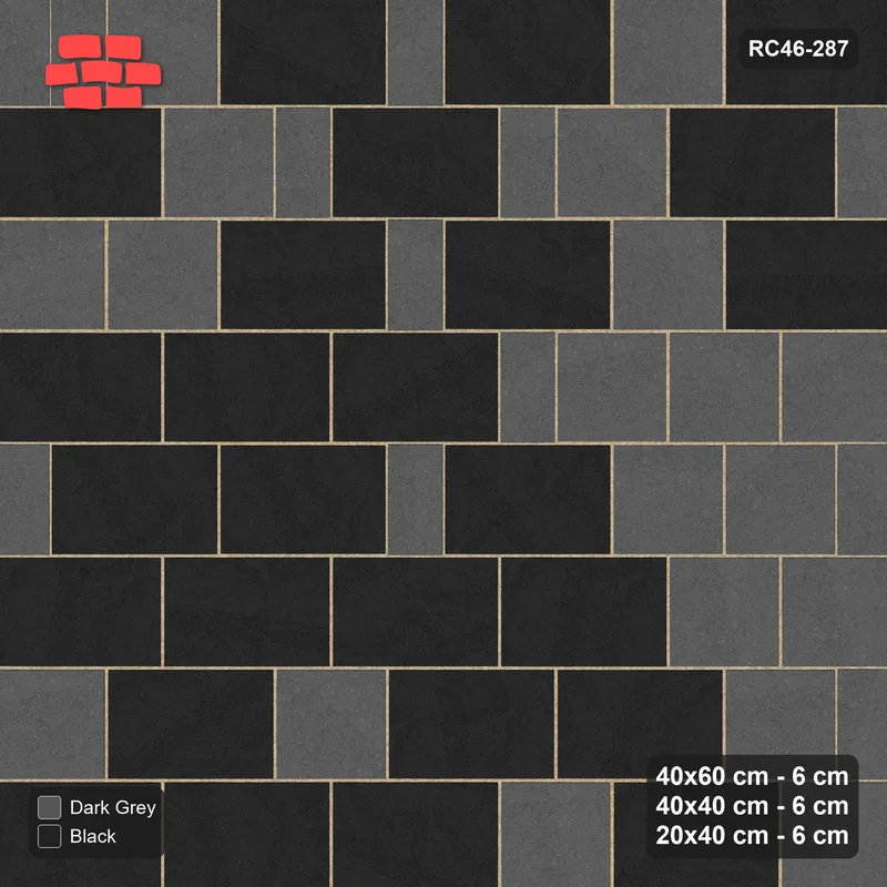 Interlock (Pasco) 40x60 cm · RC46-287 · Roman 40 Course Mix, By Length - Night Sky · Top view Interlock (Pasco) 40x60 cm · RC46-287 · Roman 40 Course Mix, By Length - Night Sky · Top view