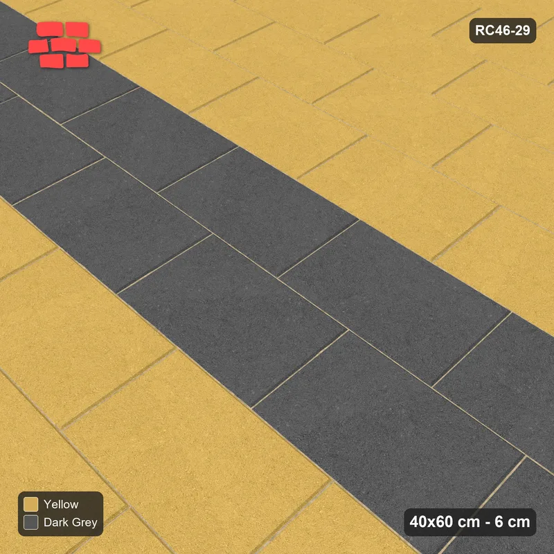 Interlock (Pasco) 40x60 cm · RC46-29 · Half-bond courses with slate band in Kerb 42F frame · Side view Interlock (Pasco) 40x60 cm · RC46-29 · Half-bond courses with slate band in Kerb 42F frame · Side view