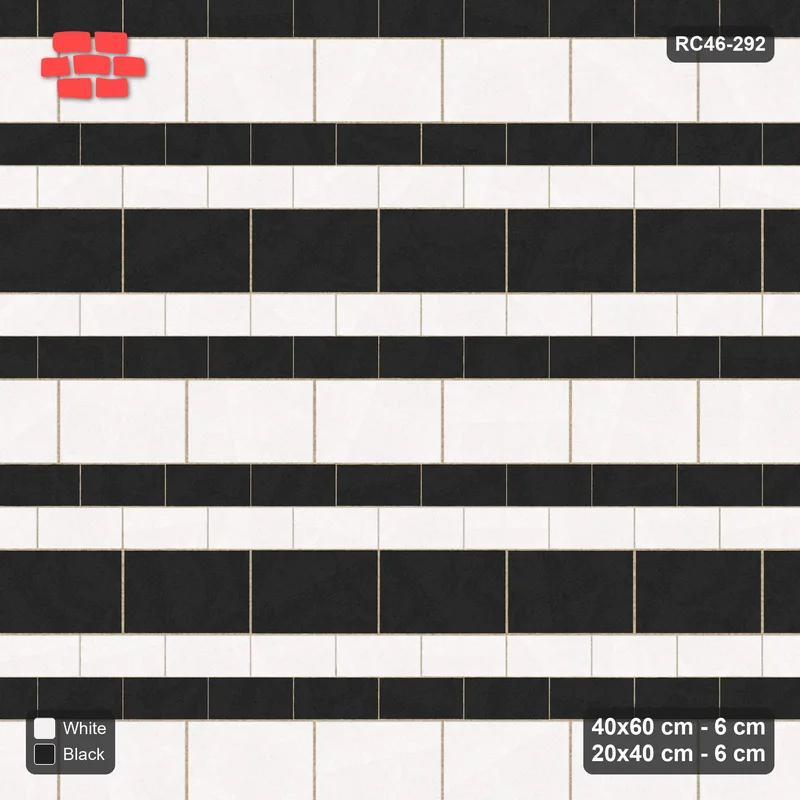 Interlock (Pasco) 40x60 cm · RC46-292 · Course Stripes 40+20 1+2, Course Bands - Contrast · Top view Interlock (Pasco) 40x60 cm · RC46-292 · Course Stripes 40+20 1+2, Course Bands - Contrast · Top view