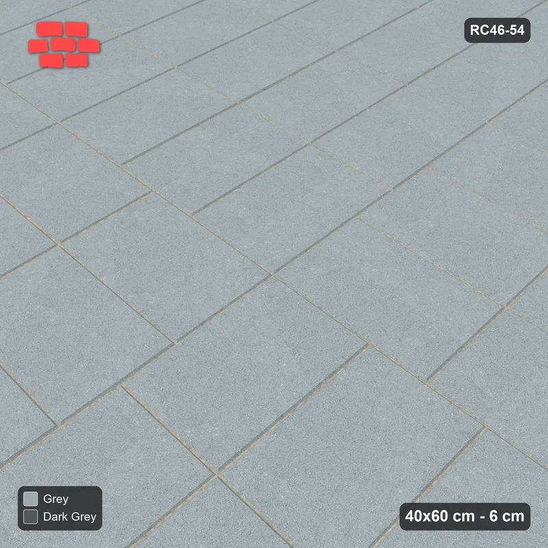 Interlock (Pasco) 40x60 cm · RC46-54 · Double Basketweave, Single Tone in 42B Kerb Frame · Side view Interlock (Pasco) 40x60 cm · RC46-54 · Double Basketweave, Single Tone in 42B Kerb Frame · Side view