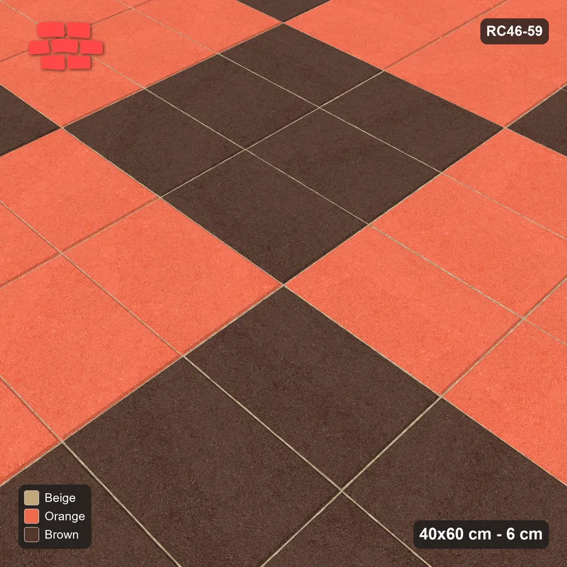 Interlock (Pasco) 40x60 cm · RC46-59 · Soldier Border with Panel Checker · Side view Interlock (Pasco) 40x60 cm · RC46-59 · Soldier Border with Panel Checker · Side view