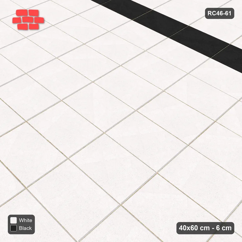 Interlock (Pasco) 40x60 cm · RC46-61 · Stack Bond, Twin Feature Courses · Side view Interlock (Pasco) 40x60 cm · RC46-61 · Stack Bond, Twin Feature Courses · Side view