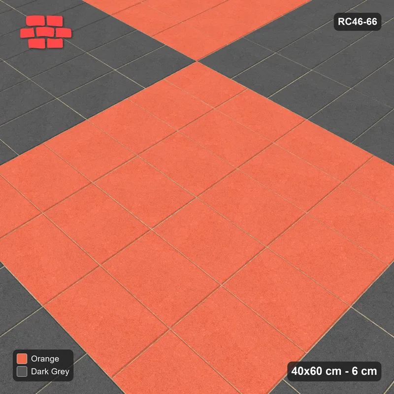 Interlock (Pasco) 40x60 cm · RC46-66 · Large Panel Checkerboard · Side view Interlock (Pasco) 40x60 cm · RC46-66 · Large Panel Checkerboard · Side view
