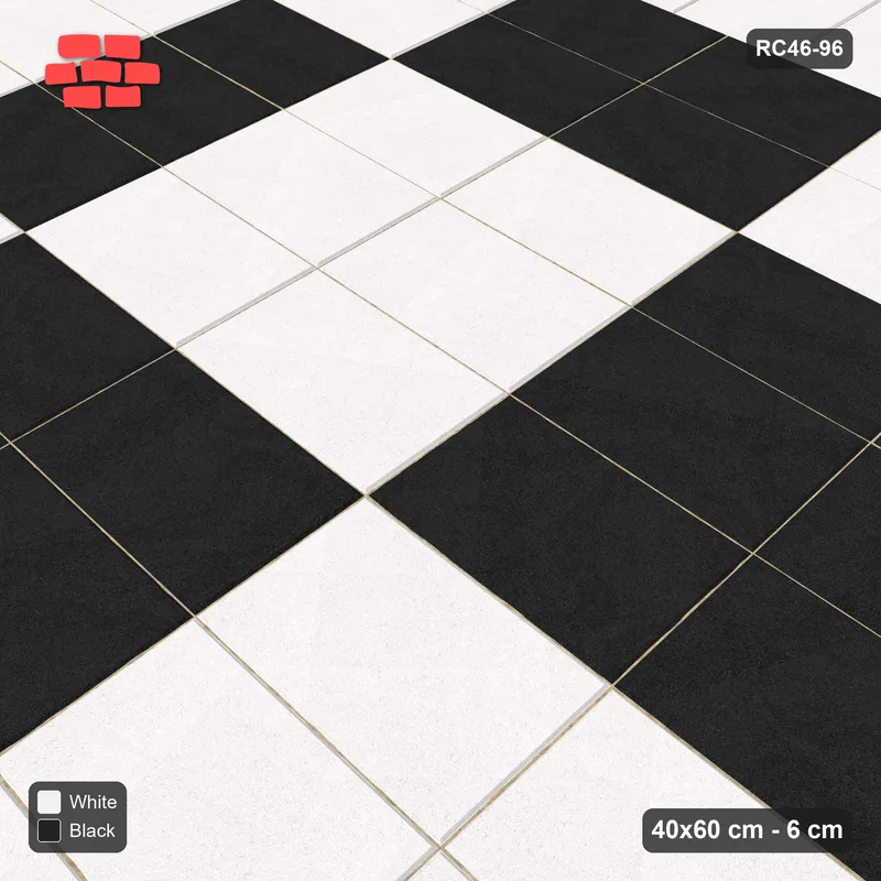 Interlock (Pasco) 40x60 cm · RC46-96 · Soldier Border with Basketweave Panels · Side view Interlock (Pasco) 40x60 cm · RC46-96 · Soldier Border with Basketweave Panels · Side view