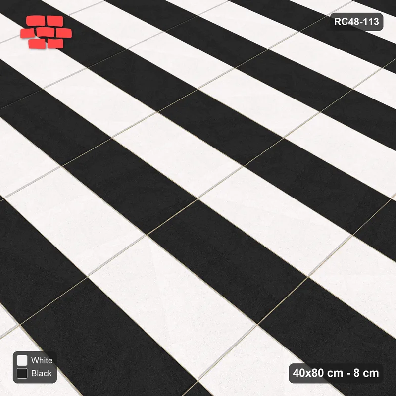 Interlock (Pasco) 40x80 cm · RC48-113 · Stack Bond, alternating courses · Side view Interlock (Pasco) 40x80 cm · RC48-113 · Stack Bond, alternating courses · Side view