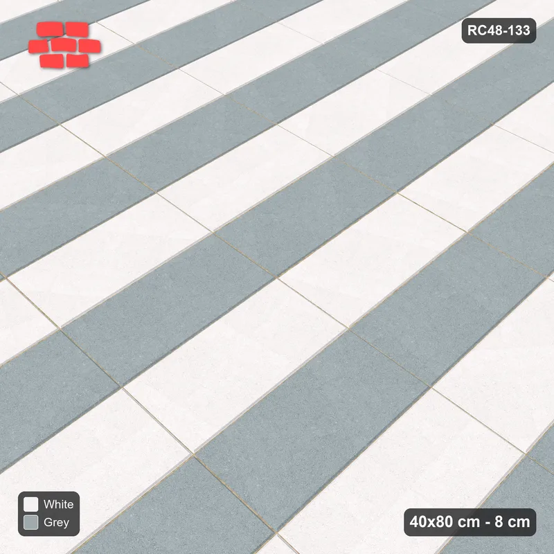 Interlock (Pasco) 40x80 cm · RC48-133 · Vertical Stack Bond, alternating columns · Side view Interlock (Pasco) 40x80 cm · RC48-133 · Vertical Stack Bond, alternating columns · Side view