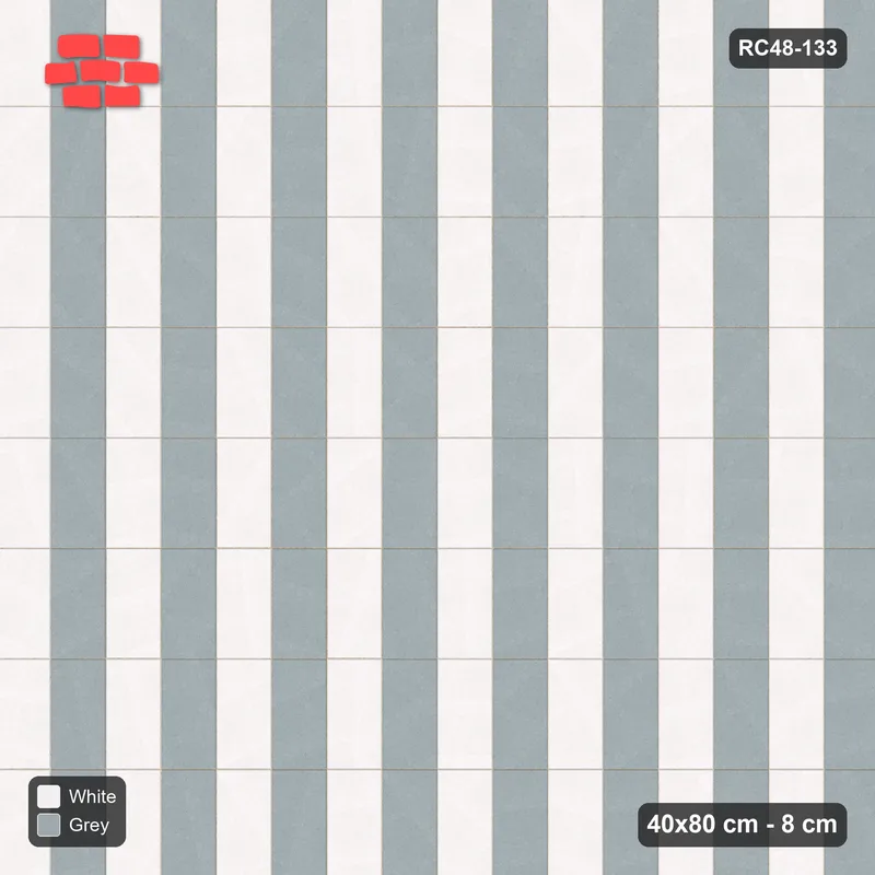 Interlock (Pasco) 40x80 cm · RC48-133 · Vertical Stack Bond, alternating columns · Top view Interlock (Pasco) 40x80 cm · RC48-133 · Vertical Stack Bond, alternating columns · Top view