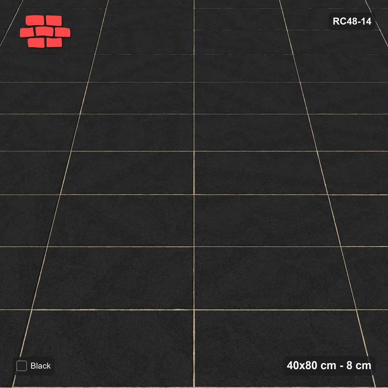 Interlock (Pasco) 40x80 cm · RC48-14 · Diagonal Stack Bond · Side view Interlock (Pasco) 40x80 cm · RC48-14 · Diagonal Stack Bond · Side view