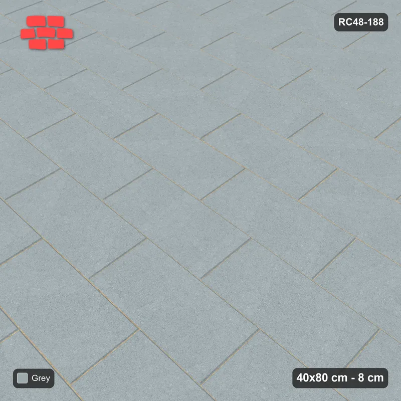 Interlock (Pasco) 40x80 cm · RC48-188 · Running Bond 1/2, Solid · Side view Interlock (Pasco) 40x80 cm · RC48-188 · Running Bond 1/2, Solid · Side view