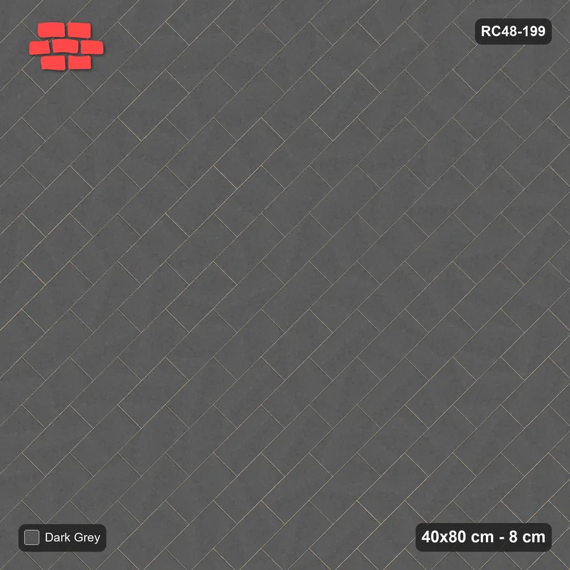 Interlock (Pasco) 40x80 cm · RC48-199 · Diagonal Running Bond, Solid · Top view Interlock (Pasco) 40x80 cm · RC48-199 · Diagonal Running Bond, Solid · Top view