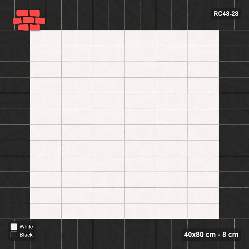 Interlock (Pasco) 40x80 cm · RC48-28 · Soldier Border, Stack Field · Top view Interlock (Pasco) 40x80 cm · RC48-28 · Soldier Border, Stack Field · Top view